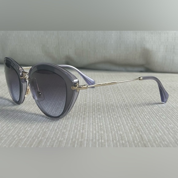 NWOT Miu Miu Gray & Gold Sunglasses main image 4